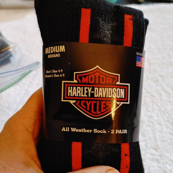 Harley-Davidson 2pr of All-Weather wool-blend socks Medium unisex   (#27) - Picture 3 of 6